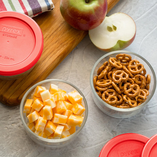 Pyrex® Simply Store® 6-piece Glass Food Storage Container Set with Red Lids