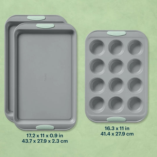 Pyrex® Metal Bakeware 3-Piece Set in Sage