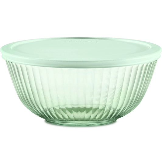 Pyrex® Colors Sculpted Tinted 2.3-quart Mixing Bowl with Lid, Green